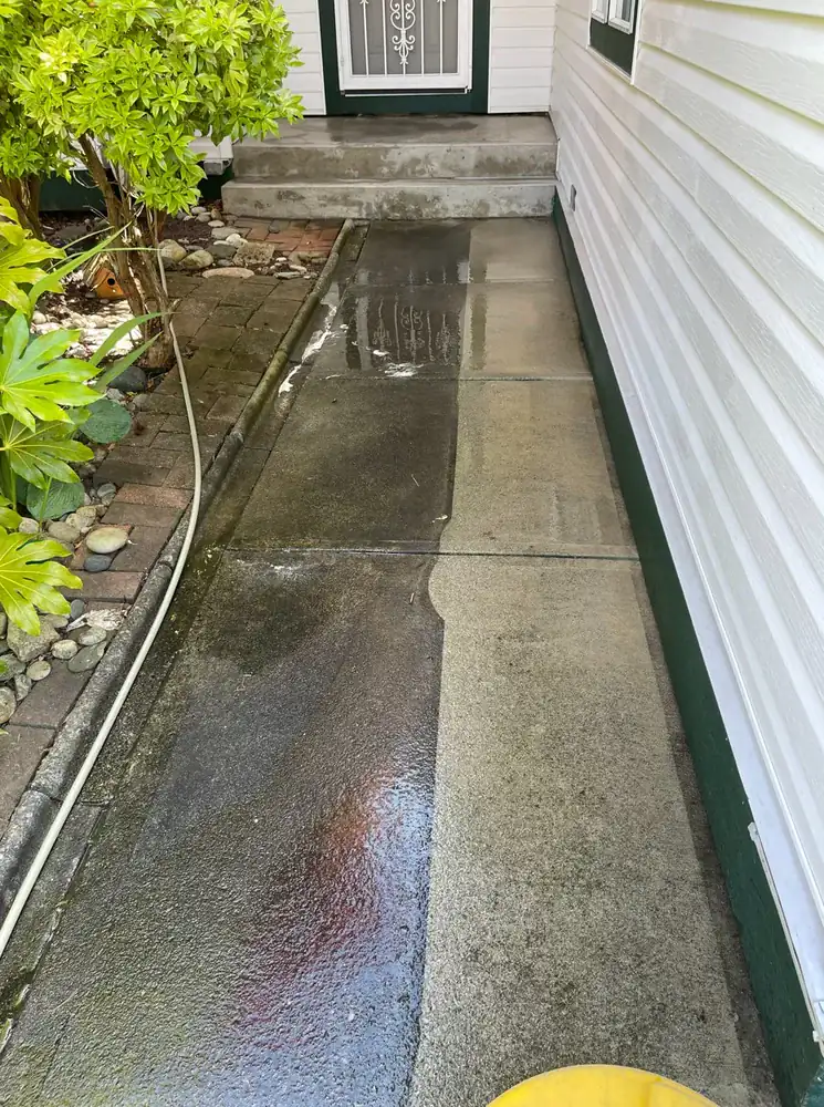 Ideal Pro pressure washing before